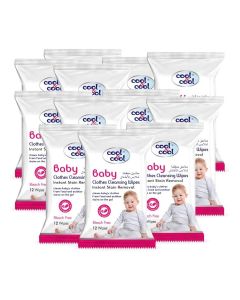 Cool & Cool Baby Clothes Cleansing Wipes 12S-Pack Of 12 (144 Wipes)