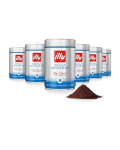 Illy Caffe Coffee Coffee - Espresso and Drip - Ground - Medium Roast - Decaf - 8.8 oz - case of 6 -