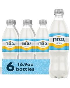 Fresca Citrus Original Sparkling Soda Water, 16.9 oz Bottles, Pack of 6