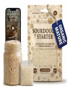 Sourdough Starter Culture – Dehydrated Wild Dry Yeast for Baking Homemade Artisan Bread – Organic, Non-GMO, Fresh, Long-Lasting & Beginner-Friendly (5 Grams)