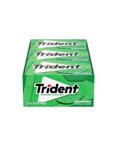 Trident Spearmint SugarFree Chewing Gum 12 Packs of 14 Pieces 168 Total Pieces