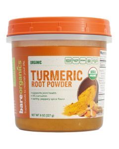 BareOrganics Turmeric Root Powder Superfood Dietary Supplement 8 Oz