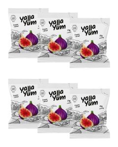 YallaYum Freeze-Dried Fig, 6 Packs of 15g / 100% Fruit, Non-GMO, No Added Sugar, Gluten-Free,No Additives Added, Vegan, Made From 810g Fresh Fig / Healthy Snack for On-the-Go