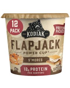 Kodiak Cakes S'mores Flapjack Power Cup, 12 Pack, 2.36 oz Each - Protein Packed Breakfast