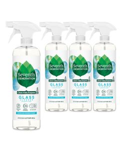 Seventh Generation Glass Cleaner Biodegradable Formula Sparkling Seaside Scent 23 oz Pack of 4