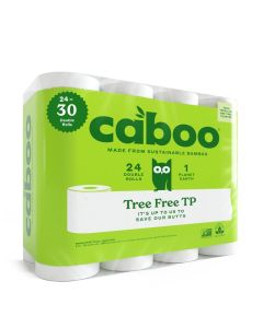 Caboo Tree Free Toilet Paper Septic Safe Toilet Tissue Non Toxic Chemical Free Non Toxic 2 Ply Bathroom Toilet Paper Pack of 24 Double Rolls 300 Sheets Per Roll