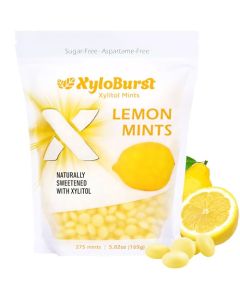 XyloBurst Xylitol Mints Sugar Free Breath Freshener for Oral Health Gluten Free Vegan Keto Friendly Aspartame Free Lemon 275 Count