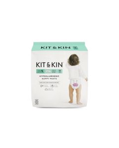 Kit & Kin Eco Friendly Baby Diaper / Pull Ups Diaper Pants Sizes 4 / Hypoallergenic Flash Dry Disposable Diapers (Size 4, Pack of 22)