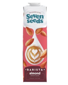 Seven Seeds Almond Drink Barista Blend, Creamy Texture, For Coffee & Latte Art, Dairy and Lactose free, 1 Litre.