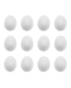 Maxmoral 12pcs Fake Eggs Plastic False Pigeon Eggs for Hatch Breeding Supplies Solid Pigeon Fake Egg Pigeon Hatching Supplies
