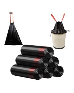 KOWVOWZ Extra Thick & Strong 4 Gallon Trash Bags Drawstring 5 Gallon Trash Bags Small Garbage Bags Unscented Waste Basket Liners Bags for Kitchen,Bathroom,Office(75 Counts)