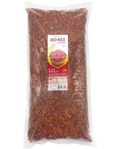 Fusion Select 5Lbs Red Rice - Premium Quality Red Rice - Non-GMO Long Grain Rice, Naturally Without Gluten - Non-Sticky Thai Rice Suitable For Rice Pilaf, Risotto, Congee, Protein Bowls