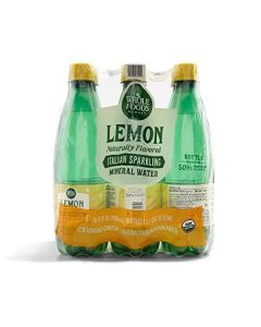 Whole Foods Market Lemon Sparkling Mineral Water 169 Fl Oz 6 Count