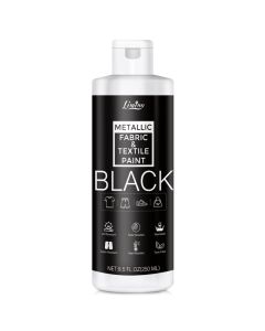 Black Fabric Paint 250ml Textile Paint Permanent for Textile and Leather Clothes Fabric Coat Paint for DIY Fabric Dye Projects Washable Clothing Paints for Tshirts Jeans Canvas Shoes Sofa