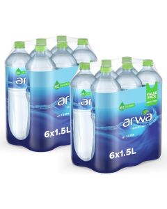 ARWA Water PET 1.5L, Pack of 12 (2x6Pack)