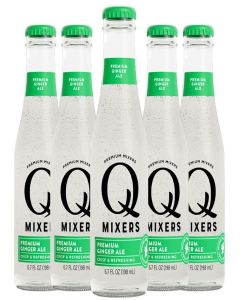Q Mixers Ginger Ale Soda Premium Cocktail Mixer Made with Real Ingredients 6.7oz Bottles / 5 PACK