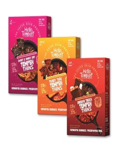 Hello Tempayy Ready to Cook Tempeh - All Thins Tempeh (3 Pack) - 28g Clean Protein / High Fibr Content