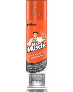Mr Muscle Oven Cleaner Foam Spray 300ml Heavy Duty Grease Remover Self Scouring Formula Cold Oven Cleaner Deep Cleaning Aerosol for Ovens Cookers Grills