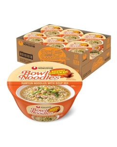 Nongshim Savory Chicken Noodle Soup Instant Ramen 12 Pack Microwaveable Bowl Soup Mix Korean Ramyun with Cabbage Carrots Sabor a Pollo