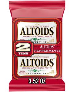 ALTOIDS Peppermint Mints - Curiously Strong Mints in 2 Tins (1.76 oz each)