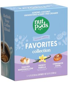 nutpods Favorites Collection - Almond & Coconut Dairy-Free Creamer - Toasted Marshmallow, French Vanilla, Cinnamon Swirl