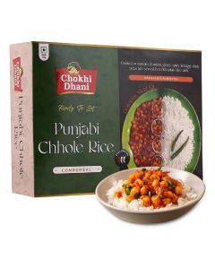 Punjabi Chole Rice 350 gm / Ready to Eat Meal / Just Heat & Eat / Microwaveable / Stove Top or Hot Water / Ready in 2 Minutes