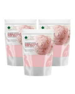 Pakistani Himalayan Pink Salt Fine Powder 500gm For Healthy Cooking, Natural Substitute of White Salt, Saindha Namak Pure pack of 3