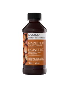 LorAnn Oils Hazelnut Bakery Emulsion True Essence Ideal for Boosting Fruit Tones in Cakes Cookies Desserts GlutenFree KetoFriendly Extract Substitute Essential for Your Kitchen 4 Oz