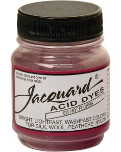 Jacquard Acid Dye 12oz Jar Hot Fuchsia Acid Dye for Wool Silk Alpaca Feathers Cosplay Wigs and Nylon Powder Wool Dye for Full Coverage Dyeing Vibrant Acid Silk Dye