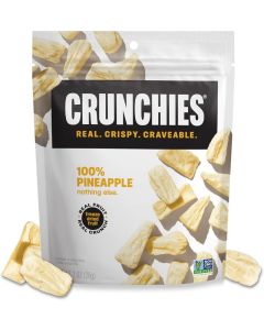 Crunchies Freeze-Dried Pineapple Snacks - 100% All Natural, Non-GMO, Kosher, Resealable Pack of 6