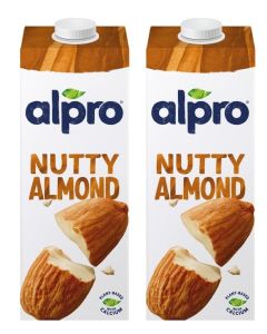 Alpro Almond Drink, (Dual Pack) 100% Plant Based And Dairy Free, Suitable For Vegans, Naturally Free From Lactose, Rich In Nutrients 2000g