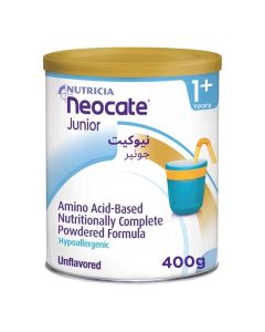 Neocate Junior Amino Acid Based Formula Unflavoured 12M+ 400g / Hypoallergenic Toddler Formula for Cow's Milk Allergy / 400g