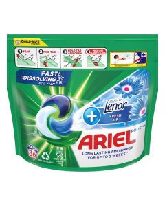 Ariel All-in-1 Pods Fresh Air Lenor 36 Pods