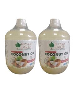 Extra Virgin Certified) Organic Coconut Oil 1ltr, Cold Pressed, Unrefined, Pure, for Cooking, Hair & Skin Care pack of 2