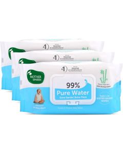 Mother Sparsh 99% Pure Water Baby Wipes - Pack of 3
