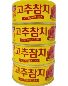 Dongwon Hot Pepper Tuna in Sauce with Vegetables, 135g (4 Pack)