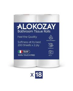 Bathroom Tissues - 200 Sheets x 2 Ply - 4 Rolls X Pack of 18