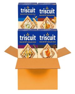 Triscuit Whole Grain Wheat Crackers 4 Flavor Variety Pack, 4 Boxes