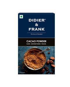 Didier & Frank Pure Cacao Powder, 80g - Unsweetened Dark Cocoa for Baking, Desserts, Smoothies, Hot Chocolate & Cakes