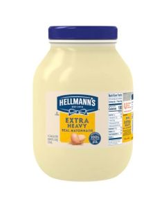 Hellmanns Extra Heavy Mayonnaise Jar Extra Egg Yolk Condiment for Sandwiches Salads Mayo Made with 100 Cage Free Eggs Gluten Free 1 gallon 128 oz Pack of 1