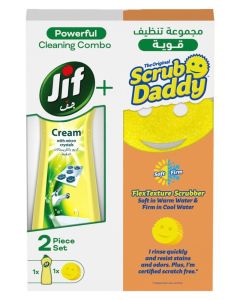 Multipurpose Lemon Cream Cleaner With Free Scrub Daddy Scratch Scrubber