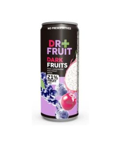 Dr+ Fruit Dark Fruits Non Carbonated Multifruit Drink With 21percent Fruit Juice- 330ml