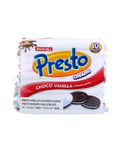 Jack N Jill Presto Creams Choco Vanilla Sandwich Cookies- 10X30gms