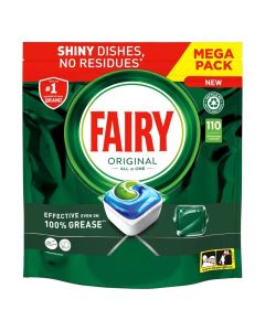 Fairy All-In-1 Dishwasher 110 Tablets Original Effective Even On Dried-On Grease
