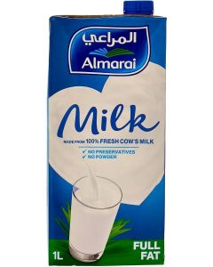Almarai Full Fat Milk Screwcap With Vitamin, 12 x 1 Liter
