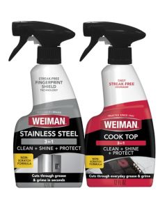 Weiman Stainless Steel Cleaner Cooktop Daily Cleaner 12 Ounce Kitchen Appliance Cleaner Kit