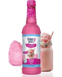 Jordan's Skinny Mixes Sugar Free Cotton Candy Syrup - 25.4 Fl Oz, Zero Calorie Flavoring for Drinks