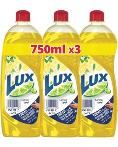 Lux Lemon Dishwash Liquid - 750ml x 3 Pack