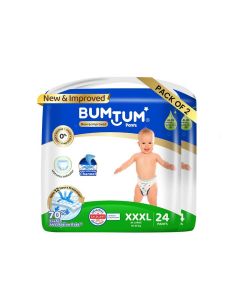Baby Diaper Pants, XXXL (Size 7), 18-35 kg, Double Layer Leakage Protection Infused With Aloe Vera, Cottony Soft High Absorb Technology, 48 Diaper