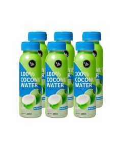 Coconut Water / 100% Coconut Water / Get extra 10% off with "10SAVE" code / Pack of 6 (2.5 AED Per Bottle) / 6 x 200ml / Naturally Sourced, No Added Sugar, No Preservatives, Never from Concentrate, Coconut Water Pack